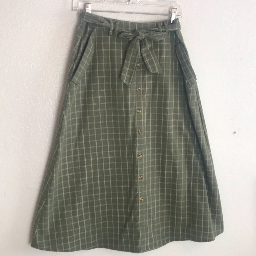 Shop Steve Green A-line Midi Skirt Size Medium
